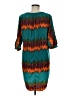 Glam Tie-dye Teal Casual Dress Size M - photo 2
