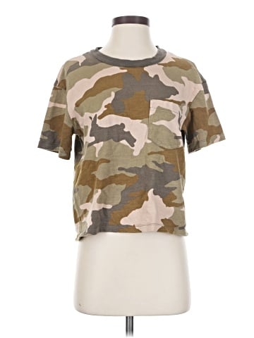 Madewell Easy Crop Tee in Cottontail Camo (view 1)