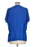 Chico's 100% Polyester Blue Short Sleeve Blouse Size Lg (2) - photo 2