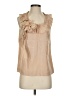 J.Crew 100% Silk Tan Sleeveless Silk Top Size 2 - photo 1