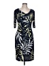 Connected Apparel Print Blue Cocktail Dress Size 12 - photo 1
