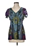 Unity World Wear 100% Polyester Purple Short Sleeve Blouse Size M - photo 1