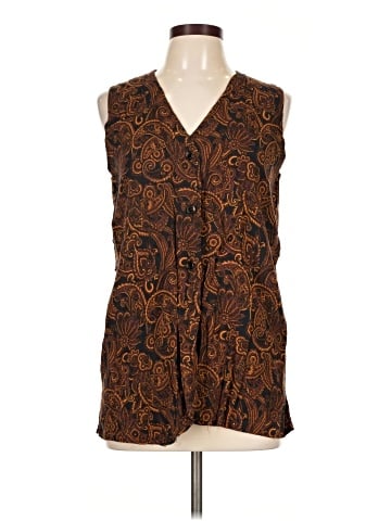 Maggie Barnes Sleeveless Button-Down Shirt (view 1)