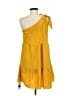 Assorted Brands 100% Polyester Solid Yellow Casual Dress Size M - photo 2