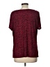 Jaclyn Smith Chevron-herringbone Burgundy Short Sleeve Turtleneck Size L - photo 2