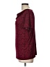 Jaclyn Smith Chevron-herringbone Burgundy Short Sleeve Turtleneck Size L - photo 5