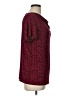 Jaclyn Smith Chevron-herringbone Burgundy Short Sleeve Turtleneck Size L - photo 4