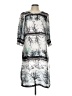 Unbranded 100% Polyester Print Gray Casual Dress Size 10 - photo 1