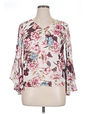 White House Black Market 3/4 Sleeve Blouse (view 1)