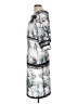 Unbranded 100% Polyester Print Gray Casual Dress Size 10 - photo 5