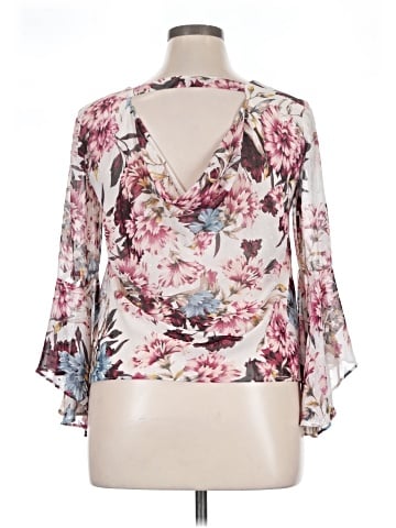 White House Black Market 3/4 Sleeve Blouse (view 2)