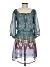 6 Degrees 100% Polyester Paisley Blue Cocktail Dress Size L - photo 1