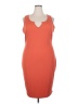 Ashley Stewart Solid Orange Casual Dress Size 18 Plus - photo 1