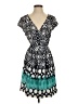 Papillon Print Teal Cocktail Dress Size S - photo 1