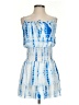 Bebe 100% Polyester Tie-dye Blue Casual Dress Size S - photo 1