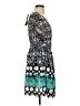 Papillon Print Teal Cocktail Dress Size S - photo 4