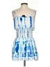 Bebe 100% Polyester Tie-dye Blue Casual Dress Size S - photo 2