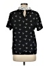Q2 Collection Black Short Sleeve Blouse Size M - photo 2