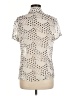 Essentials by Milano Animal Print Ivory Short Sleeve Blouse Size M - photo 2