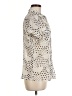 Essentials by Milano Animal Print Ivory Short Sleeve Blouse Size M - photo 4