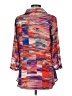 Investments 100% Polyester Color Block Orange 3/4 Sleeve Blouse Size M - photo 2