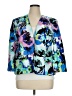 Kasper 100% Polyester Print Blue Blazer Size 16 - photo 1