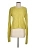 Ann Taylor LOFT 100% Cotton Chevron-herringbone Yellow Pullover Sweater Size M - photo 1