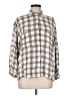 Max Studio 100% Rayon Plaid Gray 3/4 Sleeve Blouse Size M - photo 1