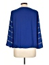 Alfani 100% Polyester Blue 3/4 Sleeve Blouse Size 12 - photo 2