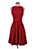 Hitherto 100% Polyester Solid Red Cocktail Dress Size 2 - photo 1