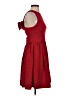 Hitherto 100% Polyester Solid Red Cocktail Dress Size 2 - photo 4