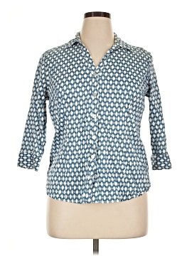 212 Collection 3/4 Sleeve Button Down Shirt