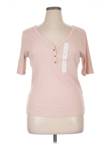 Banana Republic Factory Store Short Sleeve Henley (view 1)