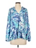 Lilly Pulitzer 100% Polyester Blue Long Sleeve Blouse Size S - photo 1