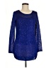 Alfani 100% Polyurethane Blue Long Sleeve Blouse Size M - photo 1