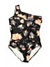 Unbranded Floral Black One Piece Swimsuit Size L - photo 1