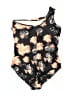 Unbranded Floral Black One Piece Swimsuit Size L - photo 2