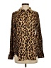 Jason Wu Animal Print Brown Long Sleeve Blouse Size S - photo 1