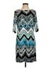 Studio One Chevron-herringbone Teal Casual Dress Size S - photo 1