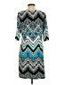 Studio One Chevron-herringbone Teal Casual Dress Size S - photo 2