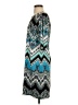 Studio One Chevron-herringbone Teal Casual Dress Size S - photo 5