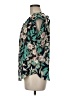 Lauren Conrad 100% Polyester Floral Multi Color Teal Short Sleeve Blouse Size M - photo 5