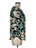 Lauren Conrad 100% Polyester Floral Multi Color Teal Short Sleeve Blouse Size M - photo 4