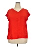 Fortune + Ivy 100% Polyester Red Short Sleeve Blouse Size XXL - photo 1