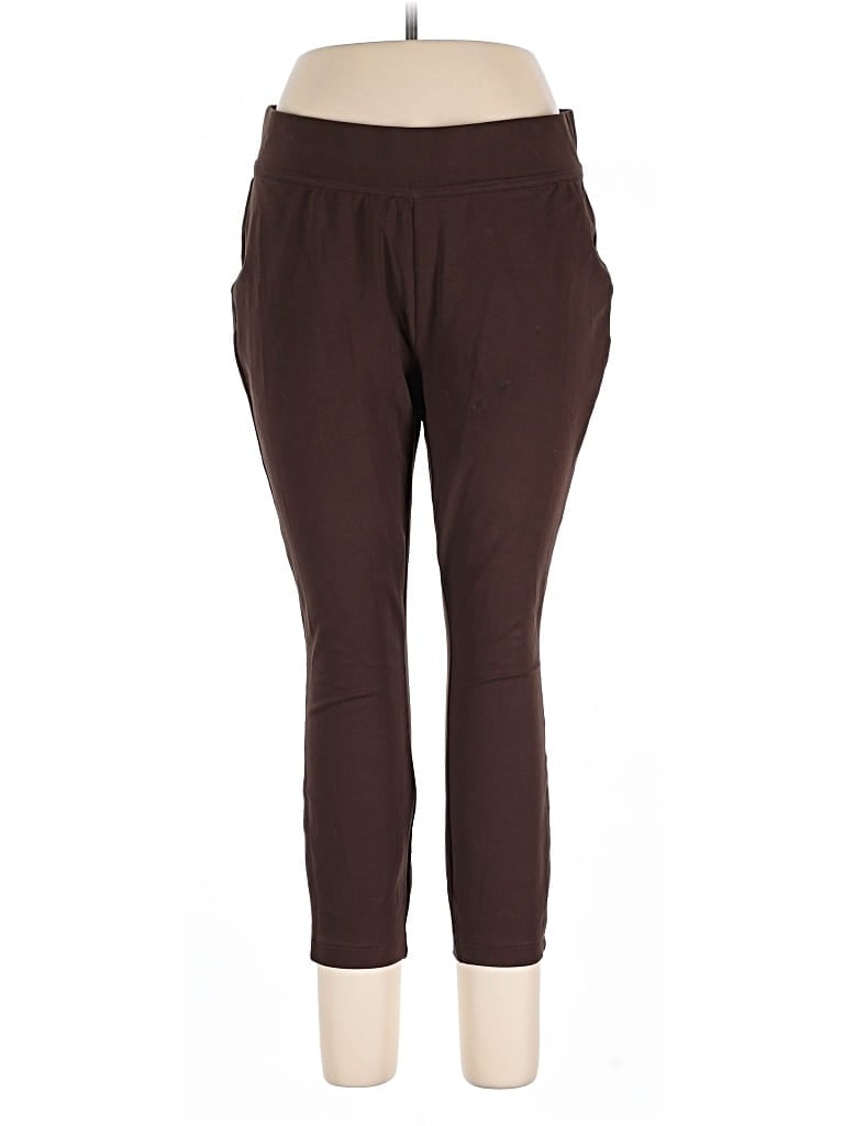 Pre-owned Lands' End Active Pants In Brown