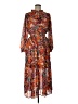 Umgee Print Orange Casual Dress Size L - photo 1