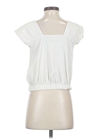 Madewell Crinkle-Knit Button-Front Top (view 2)