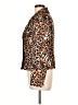 Le Suit 100% Polyester Animal Print Brown Blazer Size 12 - photo 5