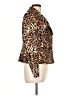 Le Suit 100% Polyester Animal Print Brown Blazer Size 12 - photo 4
