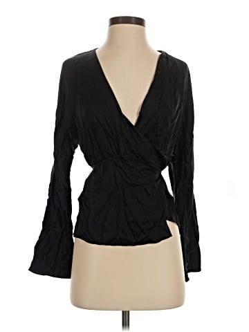 Vince. Long Sleeve Silk Top (view 1)